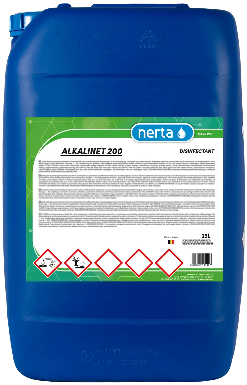 Упаковка продукции Nerta 25л. ALKALINET 200.