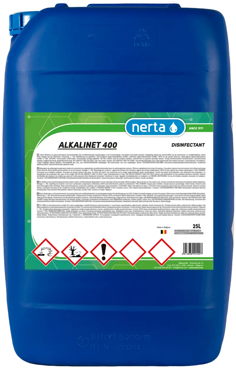 Упаковка продукции Nerta 25л. ALKALINET 400.