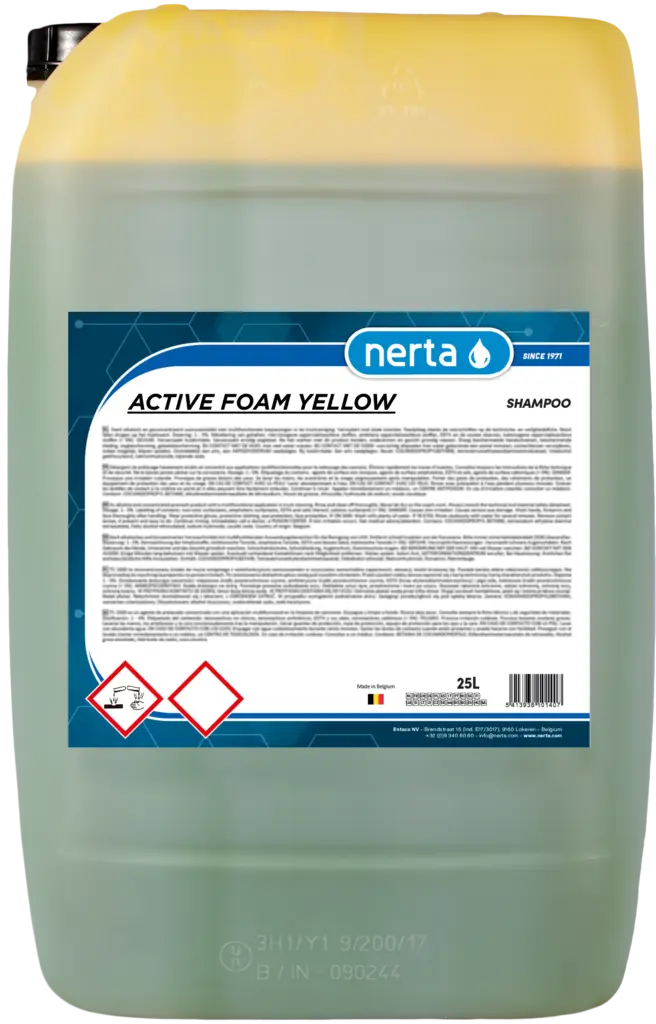 Упаковка продукції Nerta 25л. ACTIVE FOAM YELLOW.