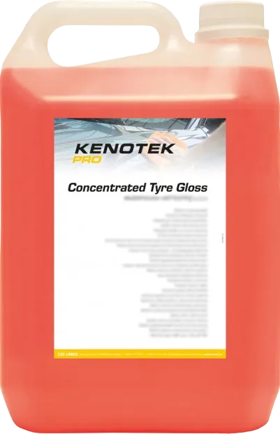 Упаковка продукции Kenotek 5л. CONCENTRATED TYRE GLOSS.