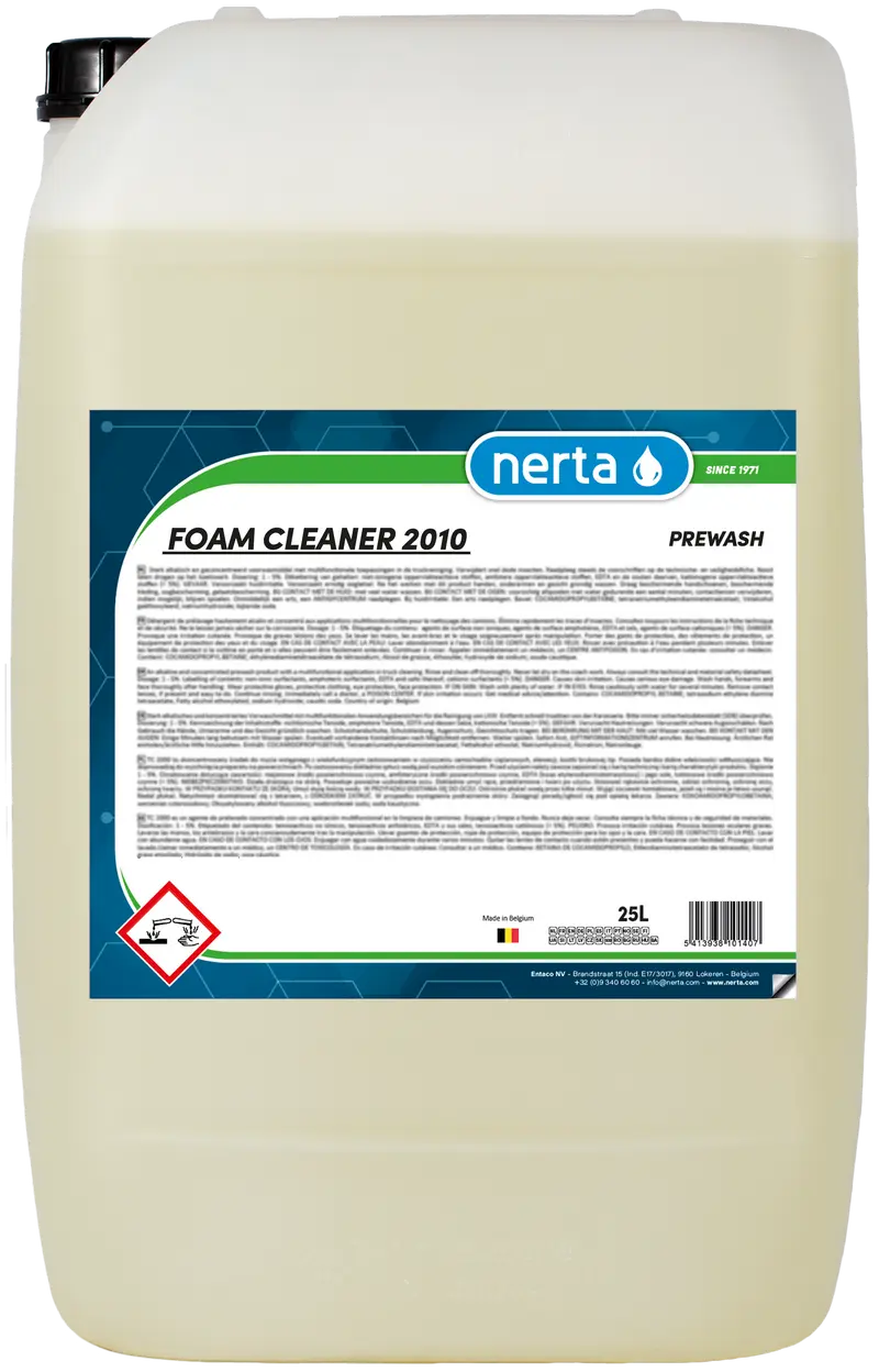 Упаковка продукції Nerta 25л. FOAM CLEANER 2010.