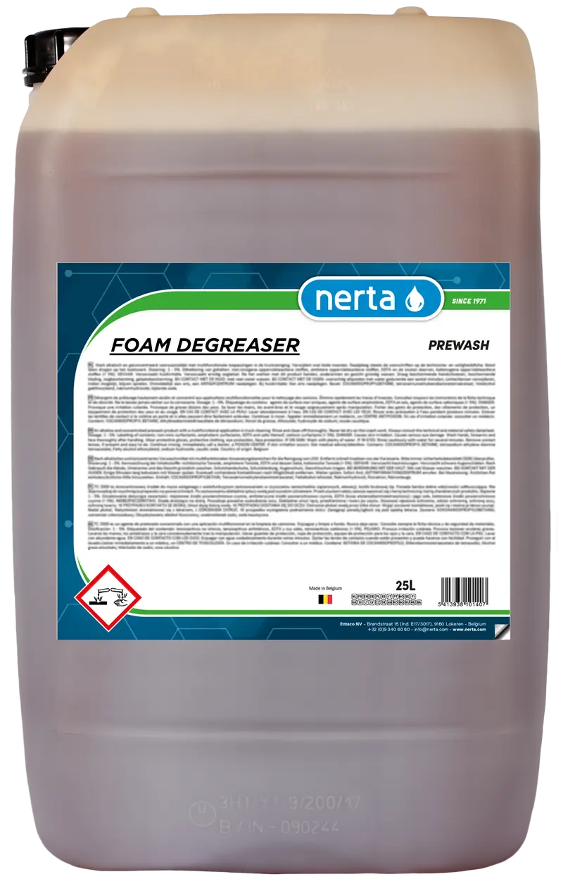 Упаковка продукції Nerta 25л. FOAM-DEGREASER.