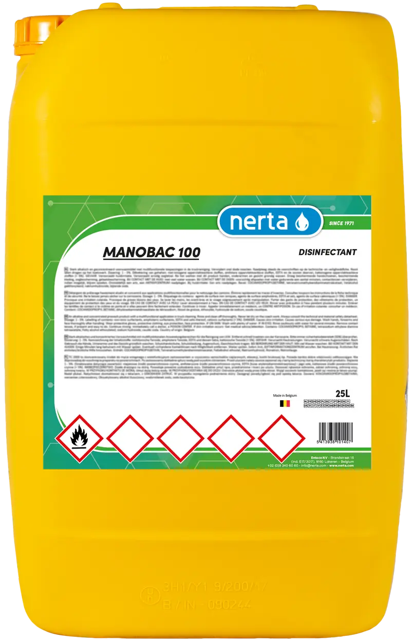 Упаковка продукции Nerta 25л. MANOBAC 100.