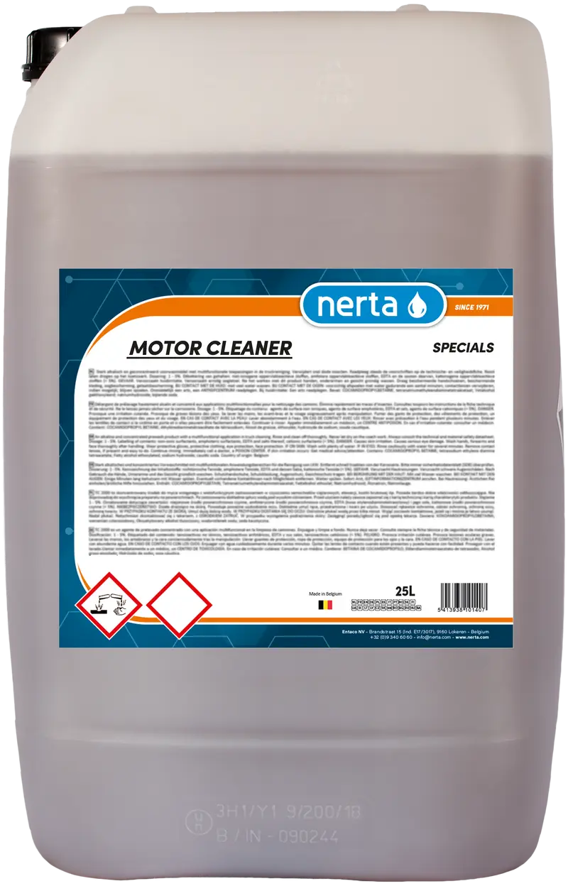 Упаковка продукции Nerta 25л. MOTOR CLEANER.